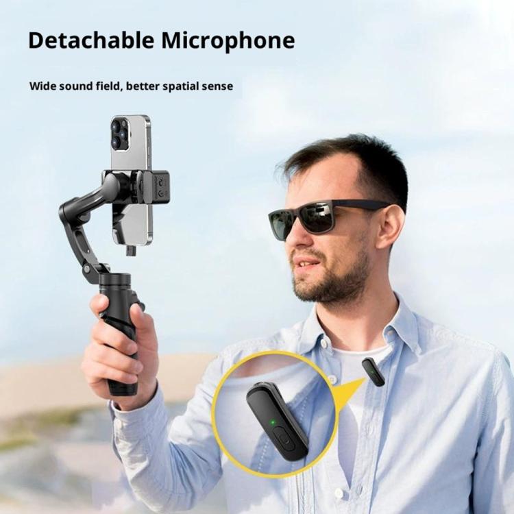 M06 Estabilizador de mano plegable portátil con cardán, seguimiento facial por IA y luz de relleno magnética., M06