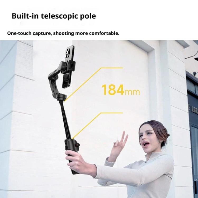 M06 Estabilizador de mano plegable portátil con cardán, seguimiento facial por IA y luz de relleno magnética., M06