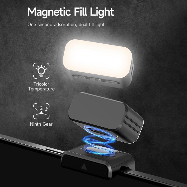 M06 Estabilizador de mano plegable portátil con cardán, seguimiento facial por IA y luz de relleno magnética., M06