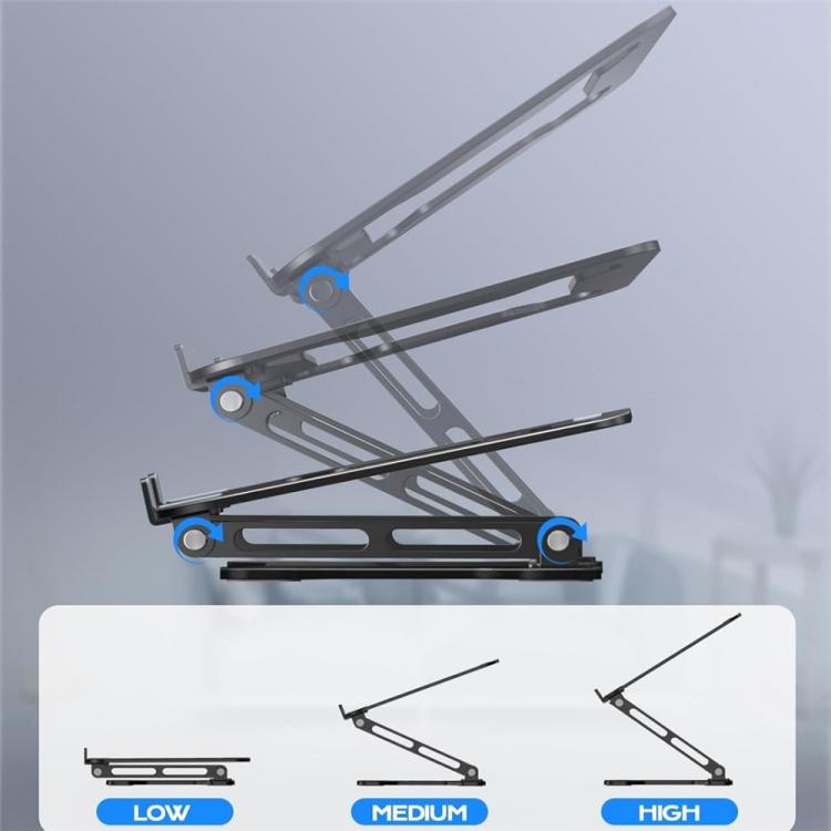 Soporte plegable y ajustable en altura para portátiles NH-02B de 10 a 15,6 pulgadas., NH-02B