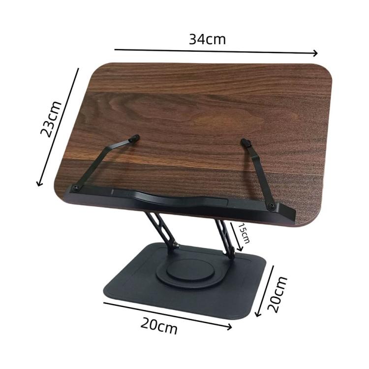 Soporte para portátil con panel de madera RS-01, soporte para libros de escritorio, soporte de lectura giratorio multifuncional, RS-01