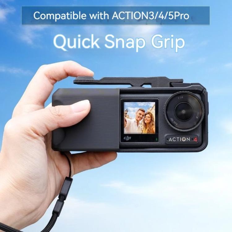 Empuñadura con base de montaje de liberación rápida magnética, For DJI Osmo Action 5 Pro / 4 / 3