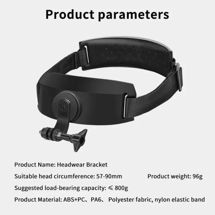 Correa de montaje para la cabeza compatible con DJI Action 5 Pro / 4 / 3, grabadora de conducción manos libres y cámara deportiva., Headband Mount, Headband Extended Mount