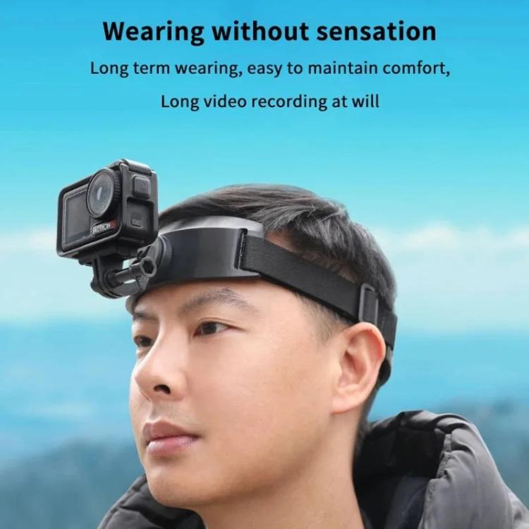 Correa de montaje para la cabeza compatible con DJI Action 5 Pro / 4 / 3, grabadora de conducción manos libres y cámara deportiva., Headband Mount, Headband Extended Mount