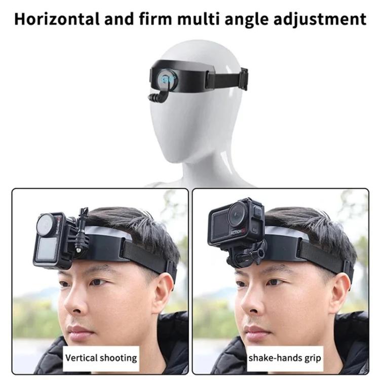 Correa de montaje para la cabeza compatible con DJI Action 5 Pro / 4 / 3, grabadora de conducción manos libres y cámara deportiva., Headband Mount, Headband Extended Mount