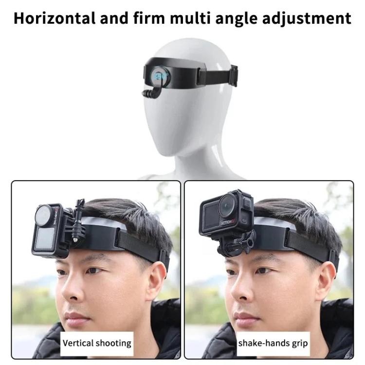 Correa de montaje para la cabeza compatible con DJI Action 5 Pro / 4 / 3, grabadora de conducción manos libres y cámara deportiva., Headband Mount, Headband Extended Mount