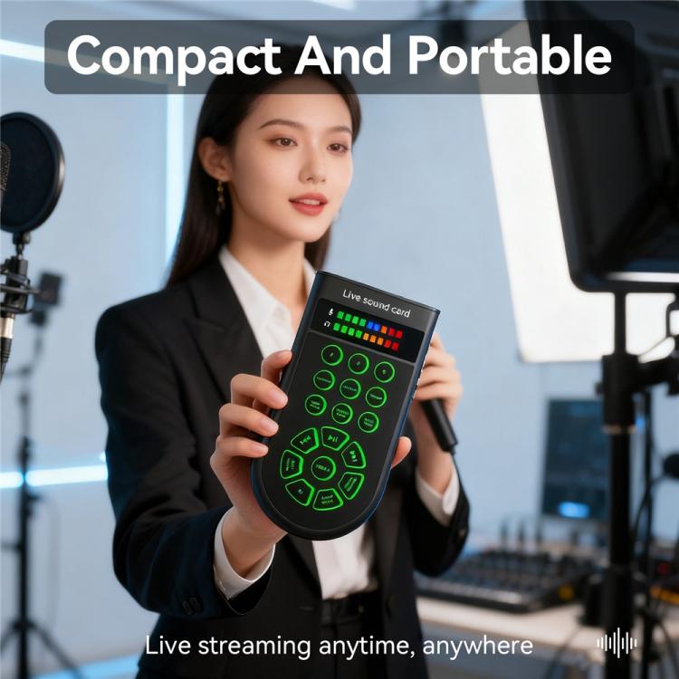 Z8 Transmisión en vivo, juego, cambiador de voz portátil para teléfono, computadora, karaoke y grabación, Z8