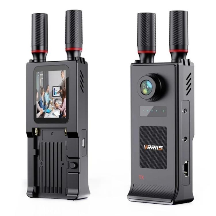 VRRIIS 085 P con pantalla LCD, resolución HD 1080p y alcance de 400 m. Kit de transmisor y receptor de vídeo inalámbrico., US Plug, EU Plug, UK Plug, AU Plug