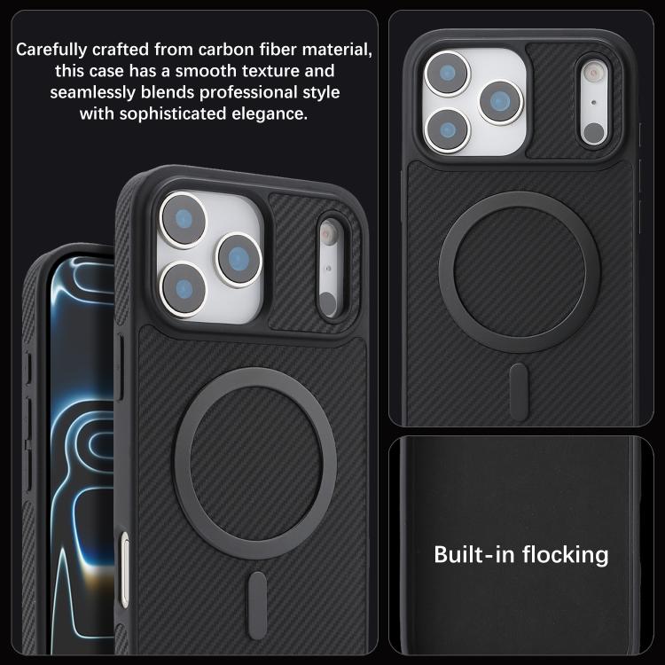 Funda para teléfono Kalebol de fibra de carbono MagSafe, For iPhone 17 Pro Max, For iPhone 17 Pro, For iPhone 17, For iPhone Air, For iPhone 16 Pro Max, For iPhone 16 Pro, For iPhone 16 Plus, For iPhone 16