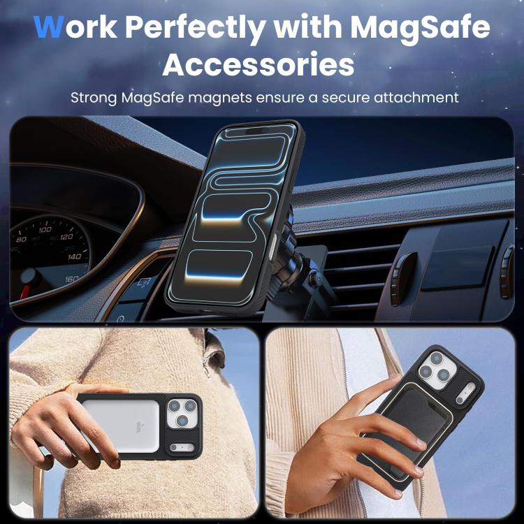 Funda para teléfono Kalebol de fibra de carbono MagSafe, For iPhone 17 Pro Max, For iPhone 17 Pro, For iPhone 17, For iPhone Air, For iPhone 16 Pro Max, For iPhone 16 Pro, For iPhone 16 Plus, For iPhone 16