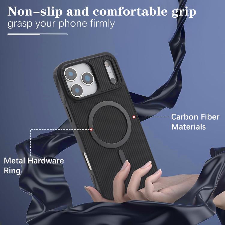 Funda para teléfono Kalebol de fibra de carbono MagSafe, For iPhone 17 Pro Max, For iPhone 17 Pro, For iPhone 17, For iPhone Air, For iPhone 16 Pro Max, For iPhone 16 Pro, For iPhone 16 Plus, For iPhone 16
