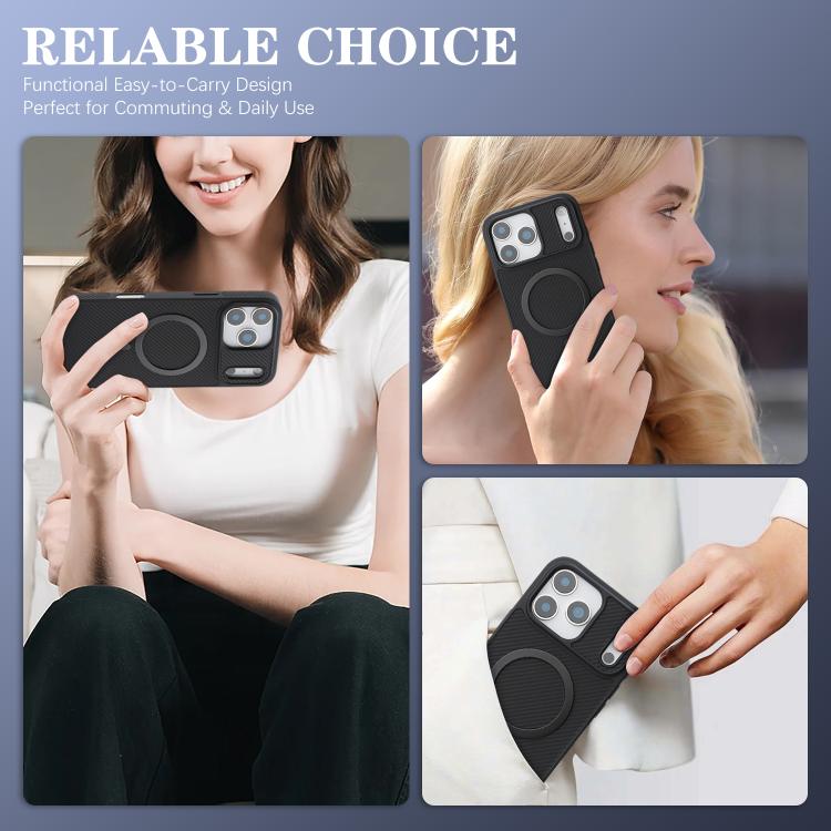 Funda para teléfono Kalebol de fibra de carbono MagSafe, For iPhone 17 Pro Max, For iPhone 17 Pro, For iPhone 17, For iPhone Air, For iPhone 16 Pro Max, For iPhone 16 Pro, For iPhone 16 Plus, For iPhone 16