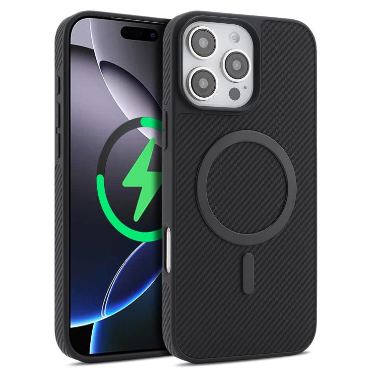 Funda para teléfono Kalebol de fibra de carbono MagSafe, For iPhone 13 Pro Max, For iPhone 13 Pro, For iPhone 13