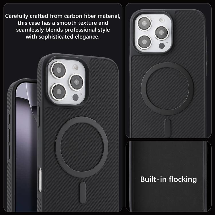 Funda para teléfono Kalebol de fibra de carbono MagSafe, For iPhone 13 Pro Max, For iPhone 13 Pro, For iPhone 13