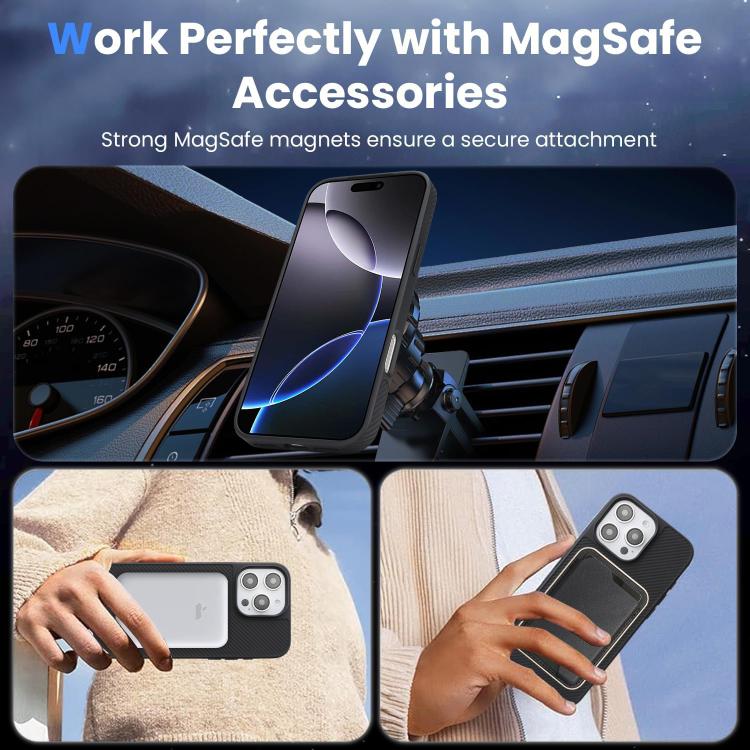 Funda para teléfono Kalebol de fibra de carbono MagSafe, For iPhone 13 Pro Max, For iPhone 13 Pro, For iPhone 13