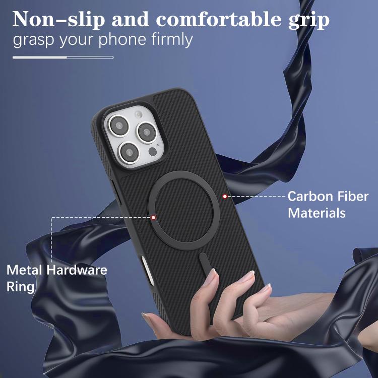 Funda para teléfono Kalebol de fibra de carbono MagSafe, For iPhone 13 Pro Max, For iPhone 13 Pro, For iPhone 13