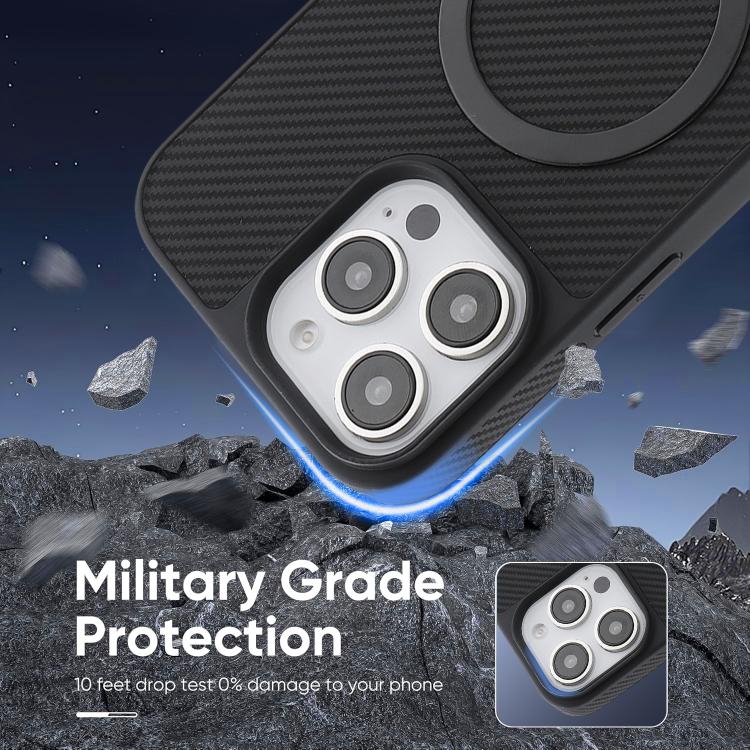Funda para teléfono Kalebol de fibra de carbono MagSafe, For iPhone 13 Pro Max, For iPhone 13 Pro, For iPhone 13