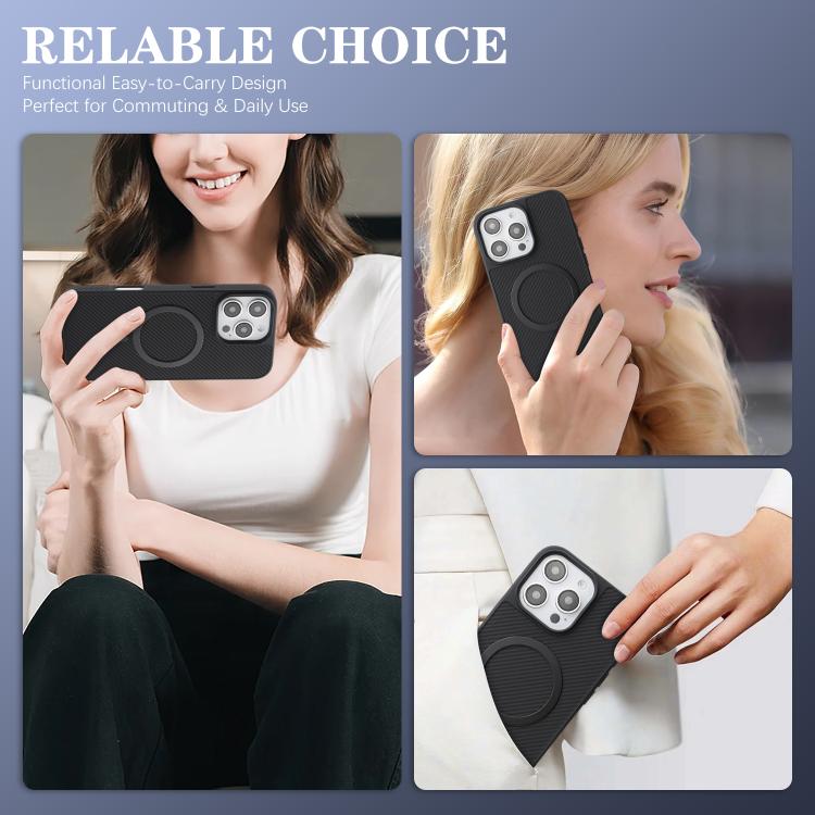 Funda para teléfono Kalebol de fibra de carbono MagSafe, For iPhone 13 Pro Max, For iPhone 13 Pro, For iPhone 13