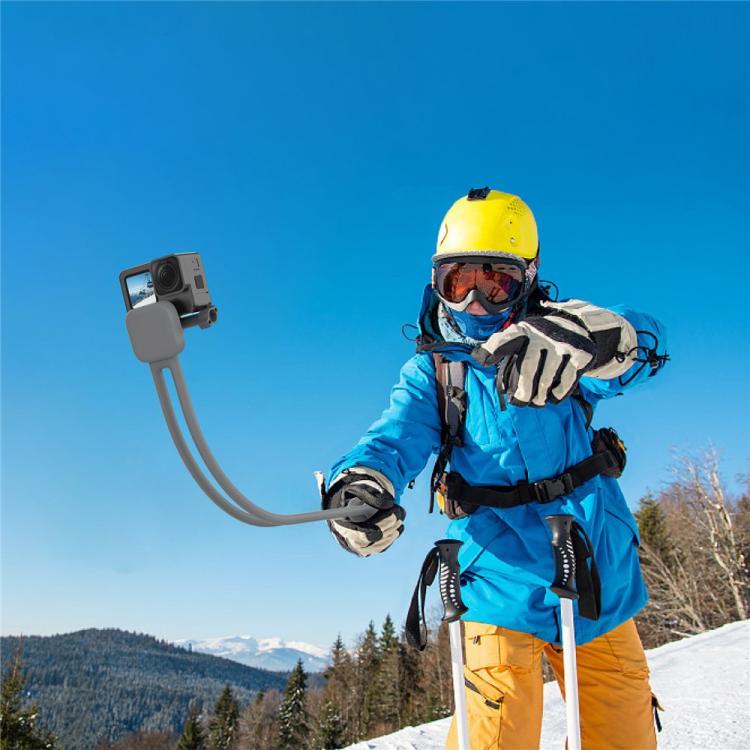 K08-1C Accesorios versátiles para vlogs Soporte portátil para cámara deportiva con soporte para el cuello, K08-1C