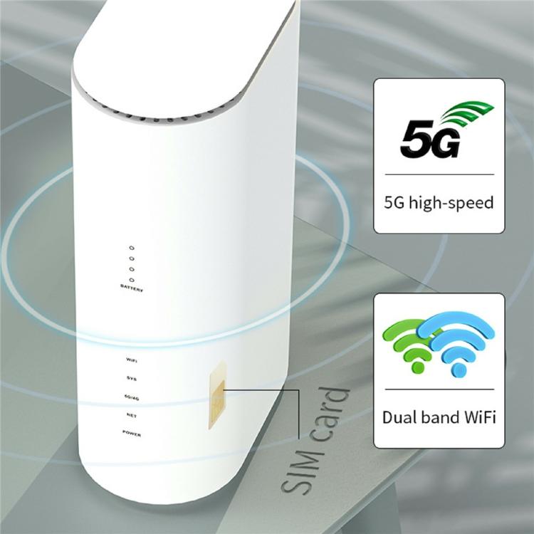 Router NR500 con batería de 4000 mAh, 5G CPE, ranura para tarjeta SIM, WiFi de doble banda, repetidor inalámbrico Gigabit., US Plug, EU Plug, UK Plug