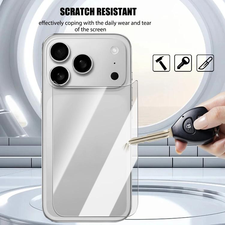 Protector de pantalla trasero de vidrio templado transparente HD resistente a los arañazos con dureza 9H de Kalebol., For iPhone 17 Pro Max, For iPhone 17 Pro, For iPhone 17, For iPhone Air