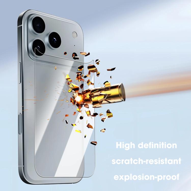 Protector de pantalla trasero de vidrio templado transparente HD resistente a los arañazos con dureza 9H de Kalebol., For iPhone 17 Pro Max, For iPhone 17 Pro, For iPhone 17, For iPhone Air