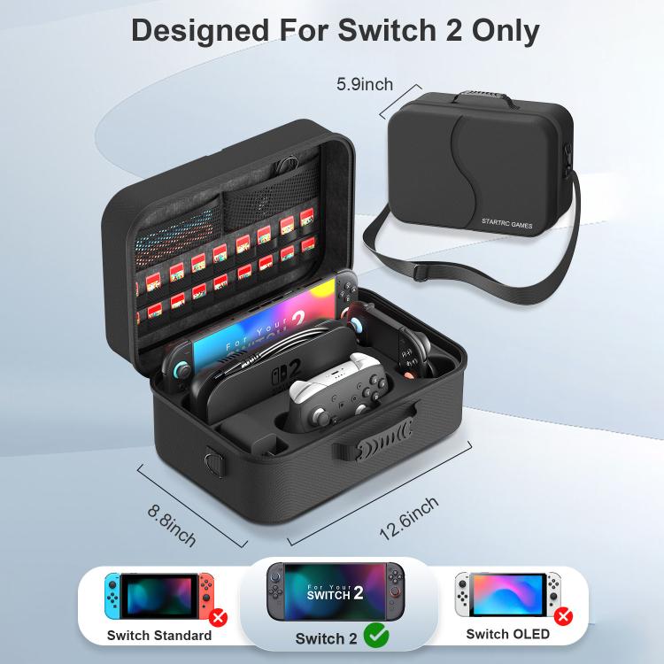 Mandos de videojuegos, bolso bandolera rígido multifuncional de mano, For Nintendo Switch 2