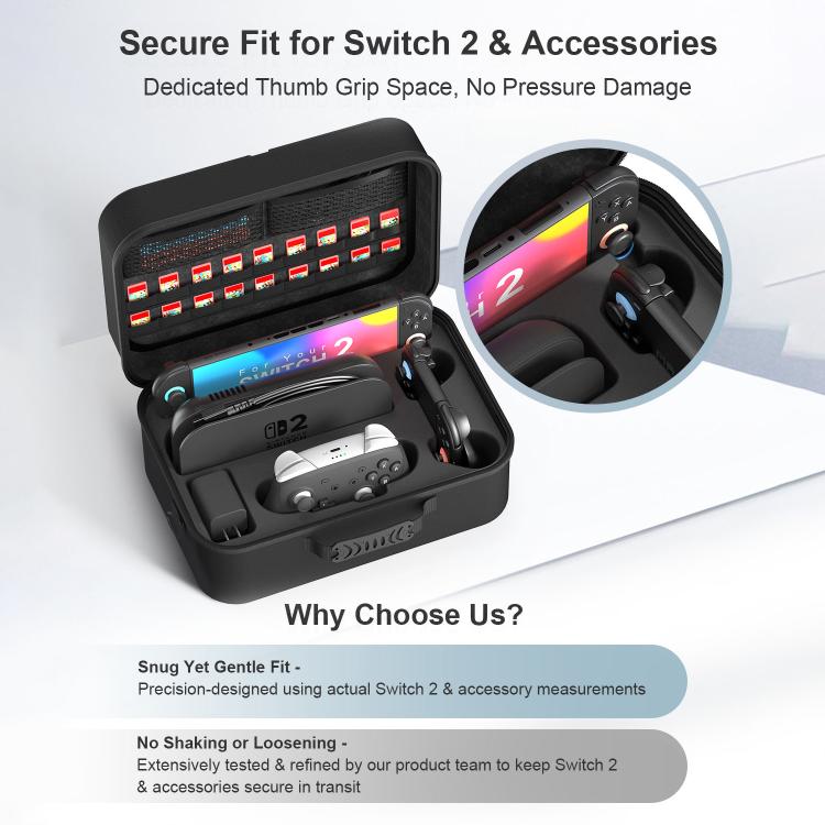 Mandos de videojuegos, bolso bandolera rígido multifuncional de mano, For Nintendo Switch 2