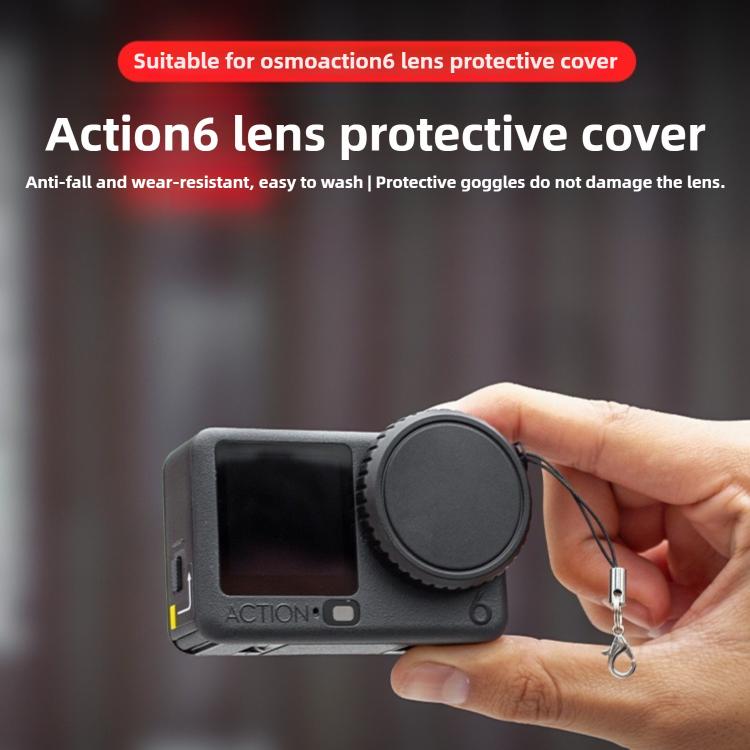 Tapa de lente de silicona suave, a prueba de polvo y caídas, For DJI Osmo Action 6