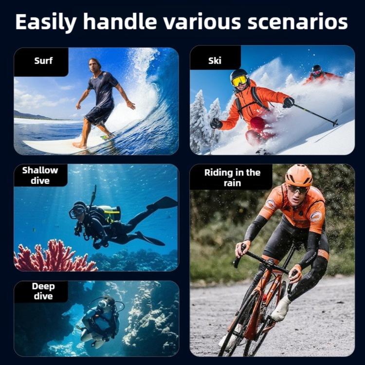 Carcasa impermeable para buceo con cubierta sumergible de 70 metros, For DJI Osmo Action 6 70m Underwater