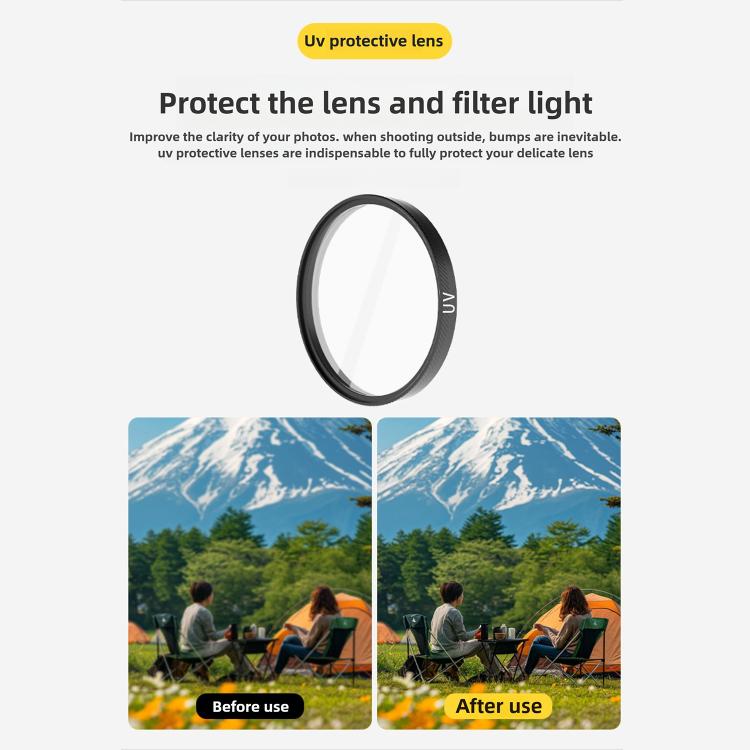 Protector de lente para DJI Osmo Action 6, UV Filter, CPL Filter, Diffusion 1/4 Filter, ND8 Filter, ND16 Filter, ND32 Filter, ND64 Filter