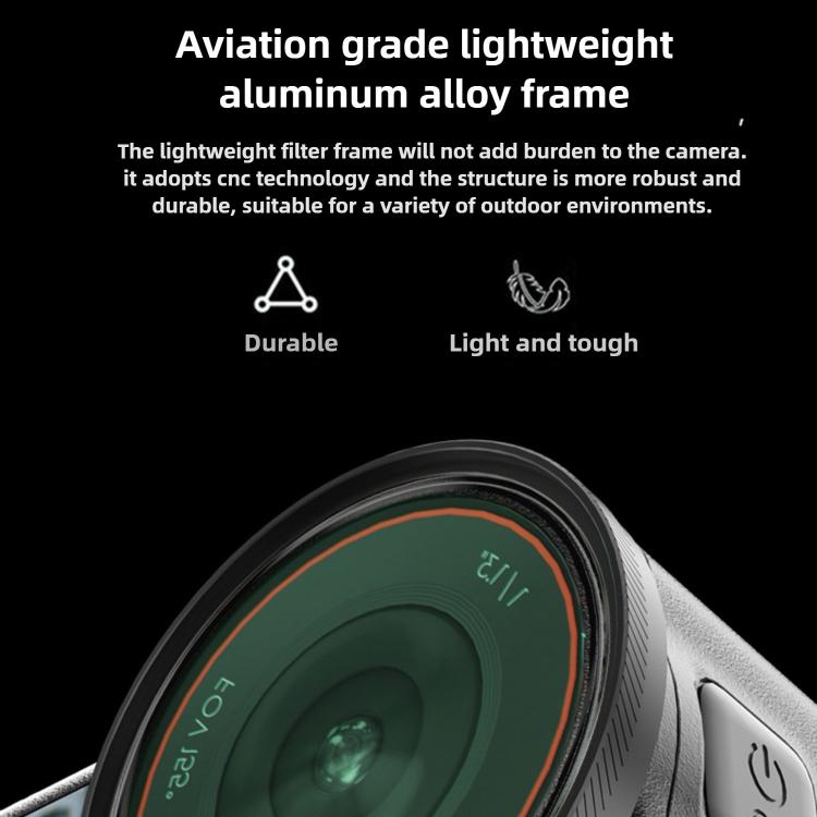 Protector de lente para DJI Osmo Action 6, UV Filter, CPL Filter, Diffusion 1/4 Filter, ND8 Filter, ND16 Filter, ND32 Filter, ND64 Filter