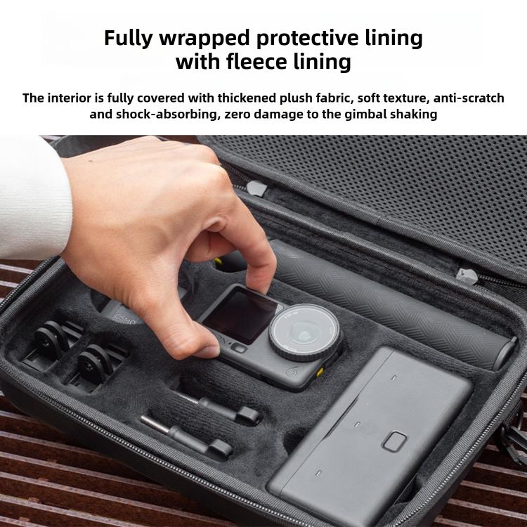 Bolsa de almacenamiento portátil multifuncional para cámara de acción, For DJI Osmo Action 6  Black