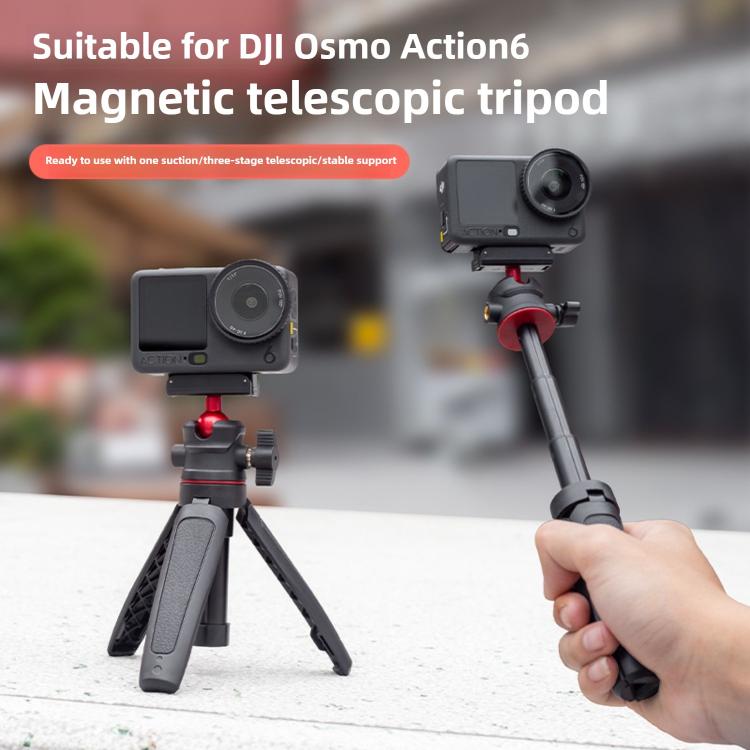 Soporte magnético telescópico de mano para trípode selfie, Selfie Stick Holder