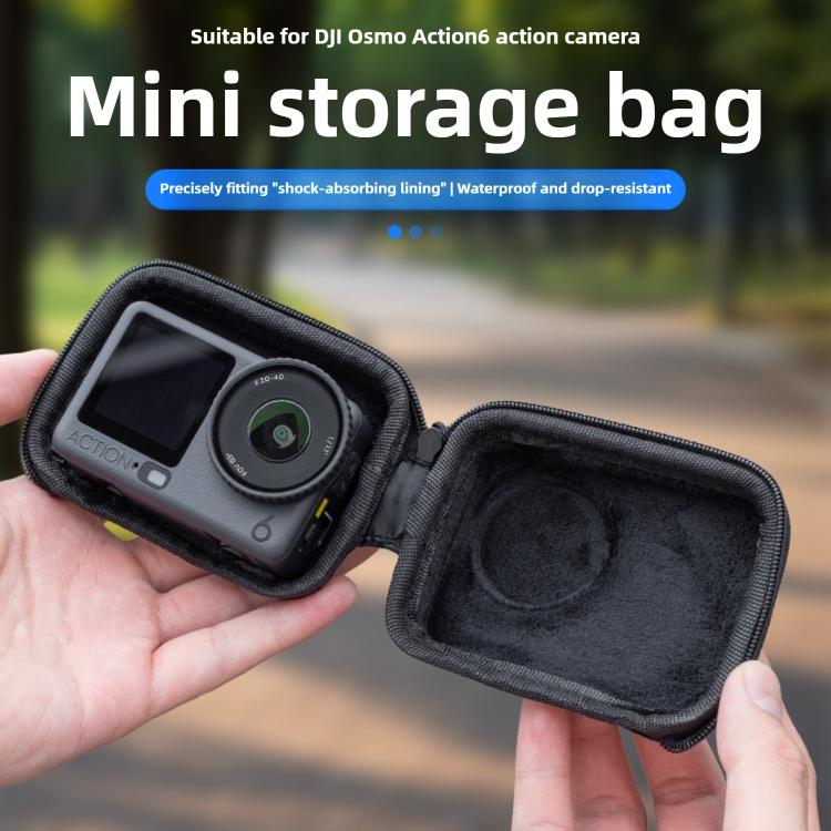 Mini bolsa de almacenamiento corporal con media cremallera, For DJI Osmo Action 6 Half-zipper