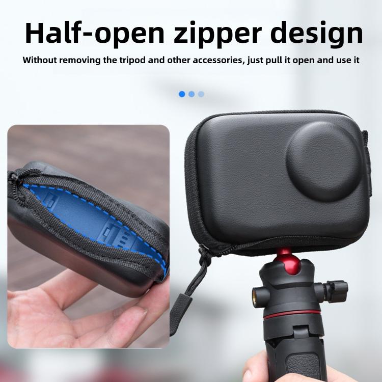 Mini bolsa de almacenamiento corporal con media cremallera, For DJI Osmo Action 6 Half-zipper