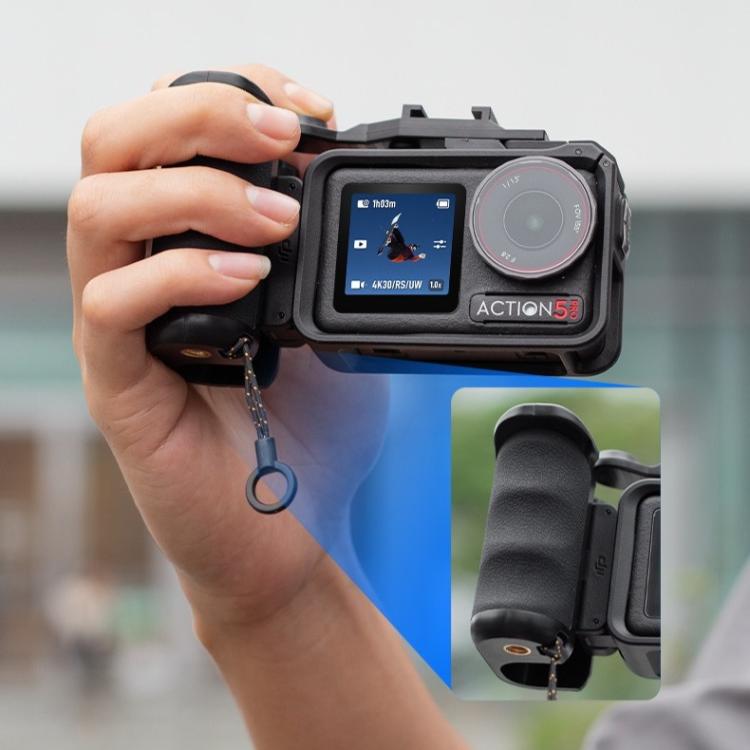 Empuñadura de jaula metálica para fotografía callejera Botón del obturador, For DJI Action 5 Pro / 4 / 3