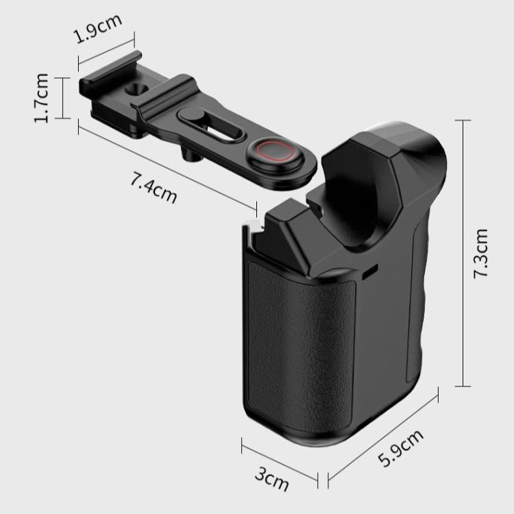 Empuñadura de jaula metálica para fotografía callejera Botón del obturador, For DJI Action 5 Pro / 4 / 3