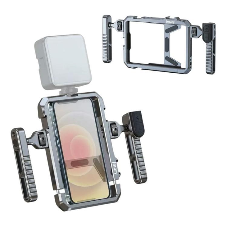 Kit de jaula estabilizadora de vídeo para smartphone de aleación de aluminio con control remoto inalámbrico JMARY MS-98, MS-98