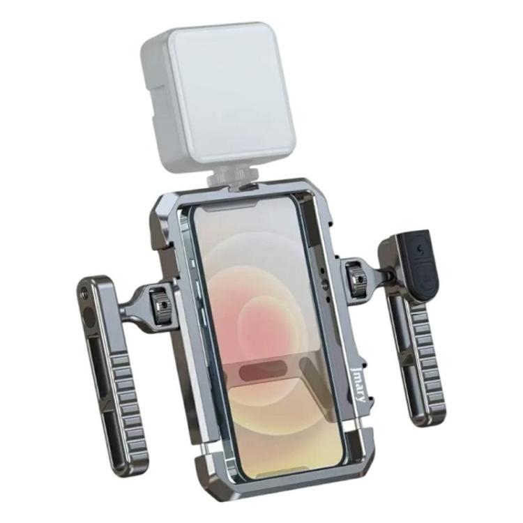 Kit de jaula estabilizadora de vídeo para smartphone de aleación de aluminio con control remoto inalámbrico JMARY MS-98, MS-98