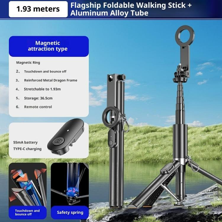 Trípode magnético portátil extensible para selfies P27-MF, P27-MF
