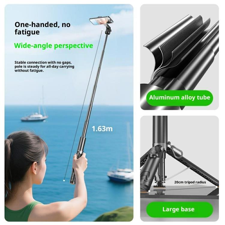P24MF Soporte magnético para teléfono móvil tipo palo selfie con trípode magnético portátil, P24MF