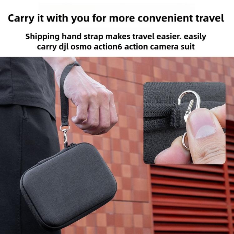 Bolsa de almacenamiento portátil para cámaras de acción con asa y correa para colgar., For DJI Osmo Action 6