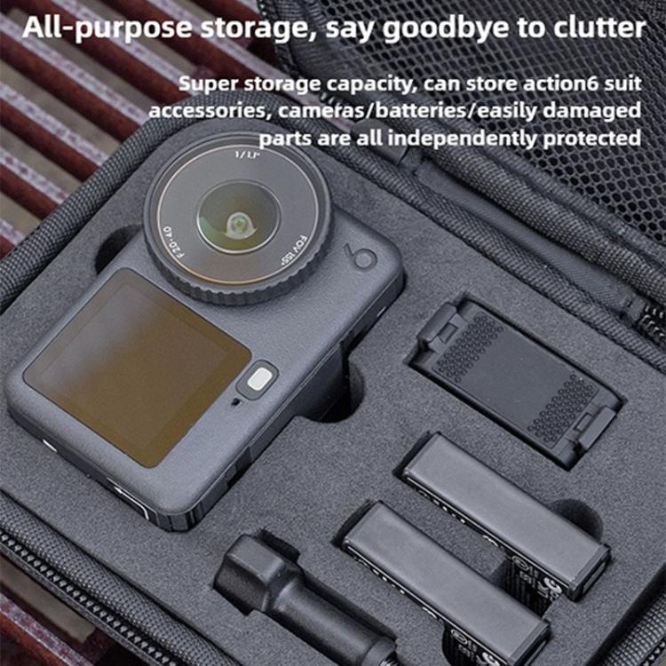 Bolsa de almacenamiento portátil para cámaras de acción con asa y correa para colgar., For DJI Osmo Action 6