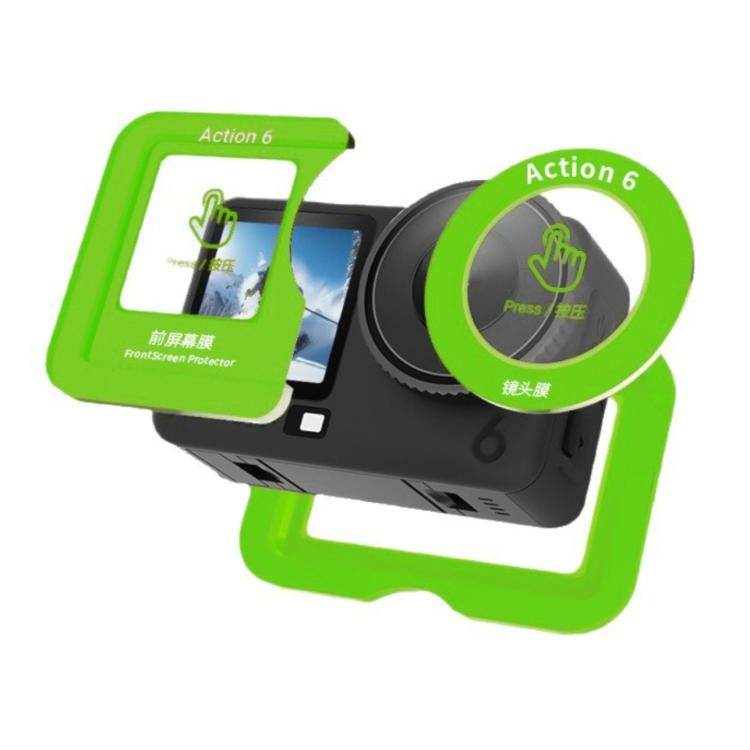 Protector de pantalla de vidrio templado curvo con lente integrado, For DJI Osmo Action 6