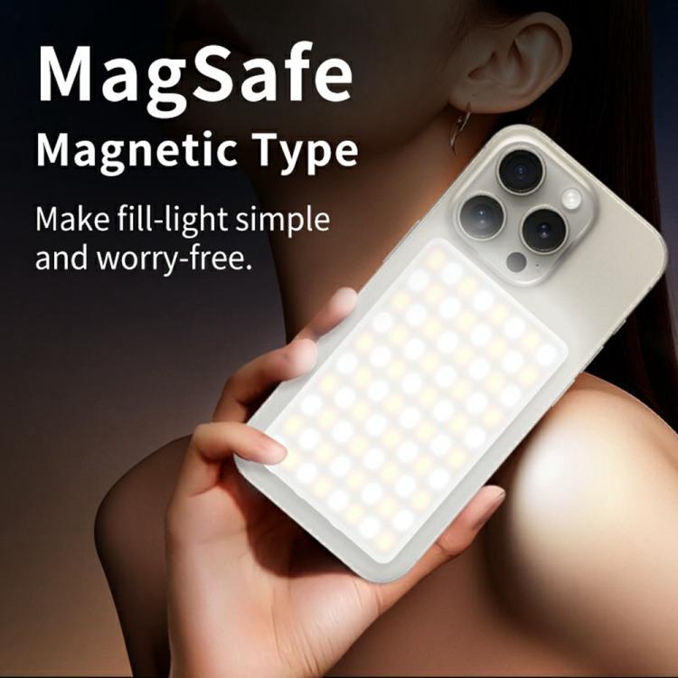 V22A para teléfono, cámara, transmisión en vivo, 4W de potencia, luz LED portátil de bolsillo de 80 LED, MagSafe, luz de relleno magnética