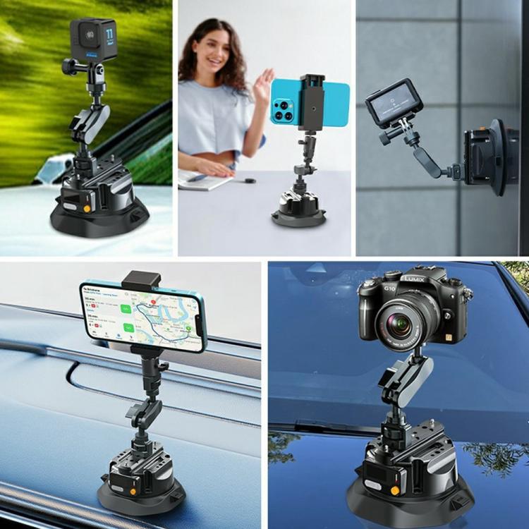 Soporte de brazo mágico ajustable de 360 grados con rótula doble y montaje antideslizante SX-Pj29 para fotografía con cámara., SX-Pj29 Dual Ball Head Mount