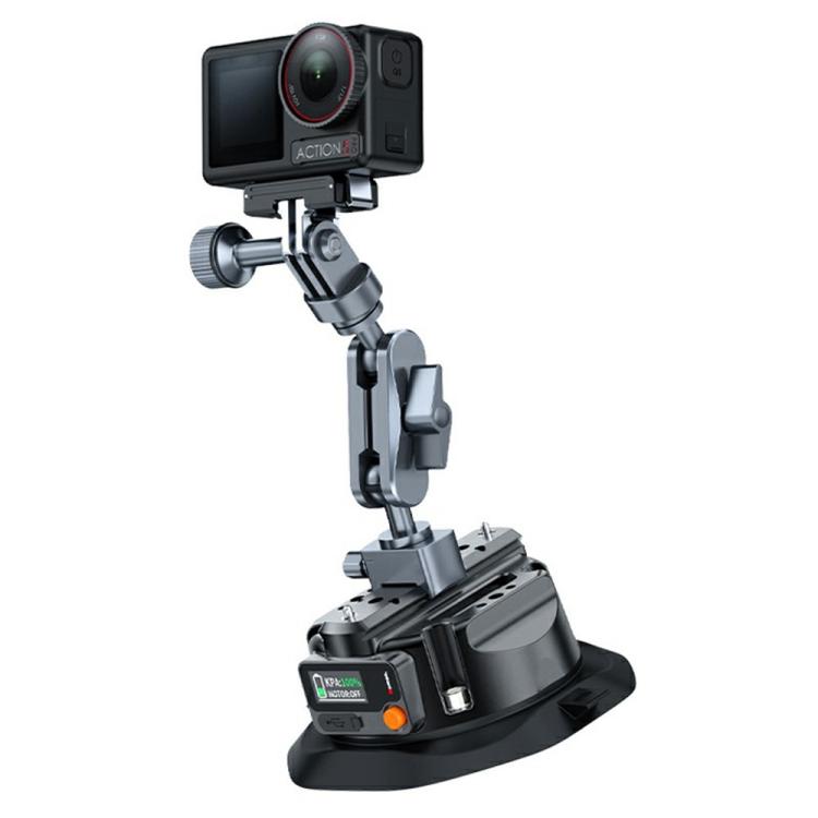 Soporte para cámara HD con pantalla digital inteligente SX-PJ01 de 4,5 pulgadas con ventosa eléctrica para cámara de acción.
