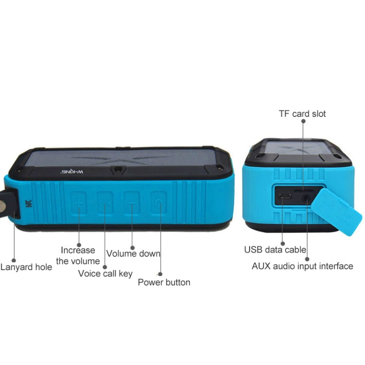 W-KING S20 Loundspeakers IPX6 Altavoz Bluetooth resistente al agua Altavoz portátil NFC Bluetooth para exteriores/ducha/bicicleta Radio FM