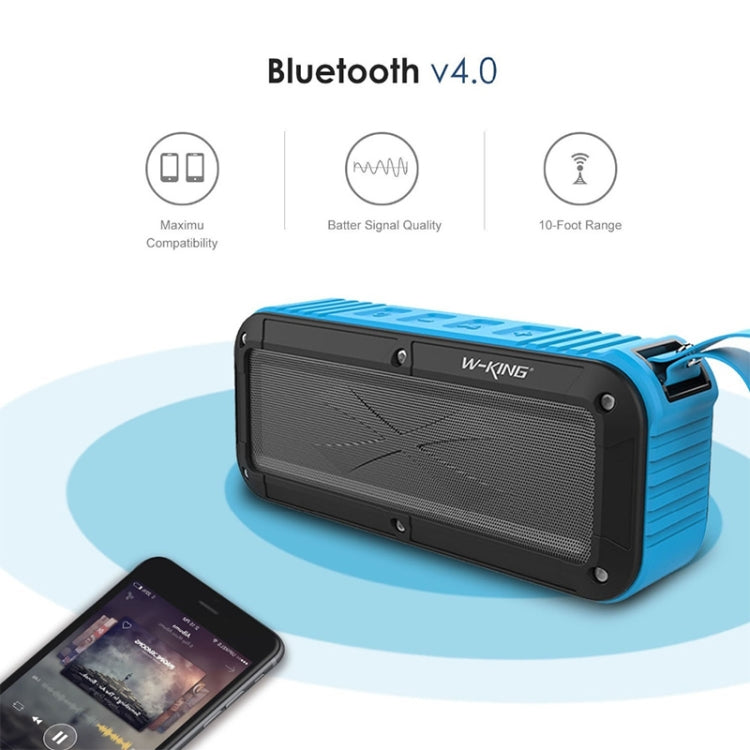 W-KING S20 Loundspeakers IPX6 Altavoz Bluetooth resistente al agua Altavoz portátil NFC Bluetooth para exteriores/ducha/bicicleta Radio FM